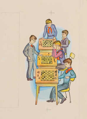 Винокур Владимир Исаакович. Сеанс одновременной игры в шахматы